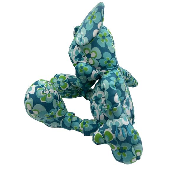 Disney Parks Mickey Mouse Blue Floral Hibiscus Mickey Mouse Plush - Picture 2 of 4